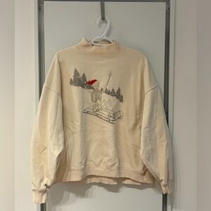 American Eagle | Graphic Mock Neck Sweatshirt